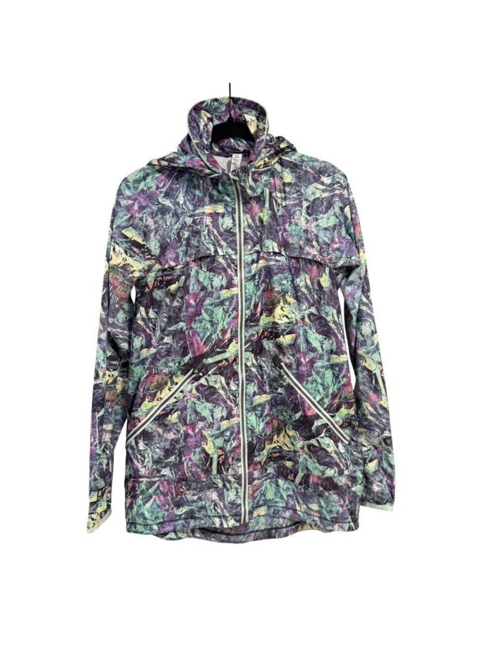 Lululemon Miss Misty II Jacket Iridescent Multi Color Packable Rain Jacket Sz 4
